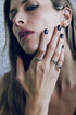 SAGE 925 Sterling Silver Large Hoop Ring